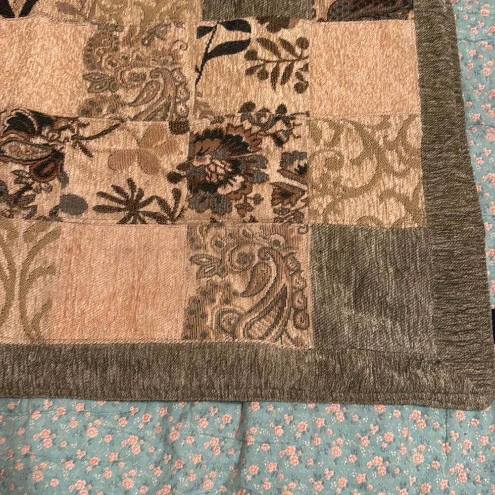 Croft & Barrow Patchwork Door Mat - Green, Beige, Black